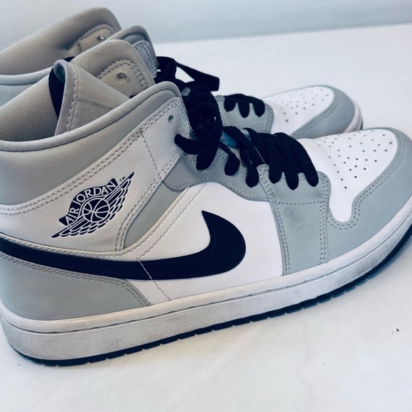Nike Air Jordan Gray and White High-Tops - Picture 6 of 12